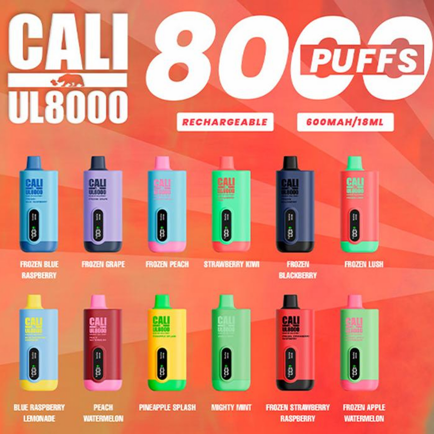 Cali UL8000 Disposable Vape