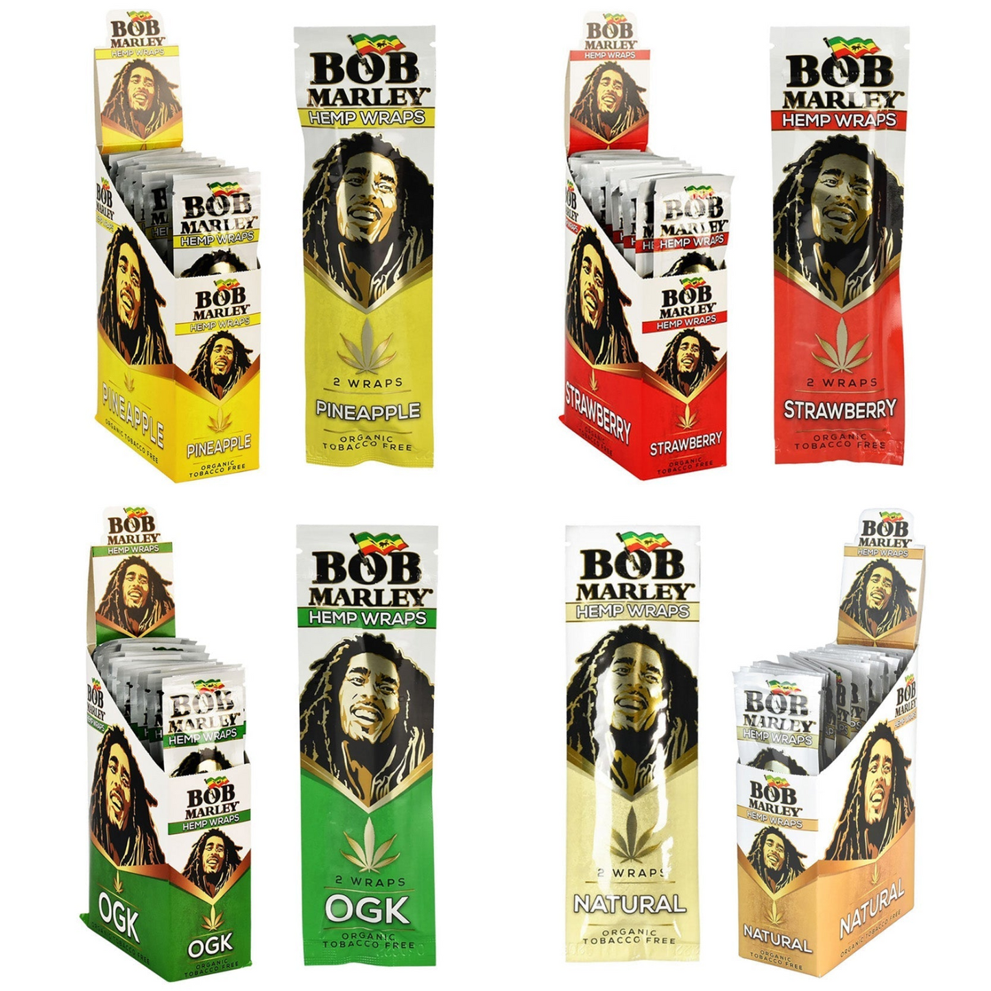 Bob Marley Hemp Wraps 25/BOX Different Options