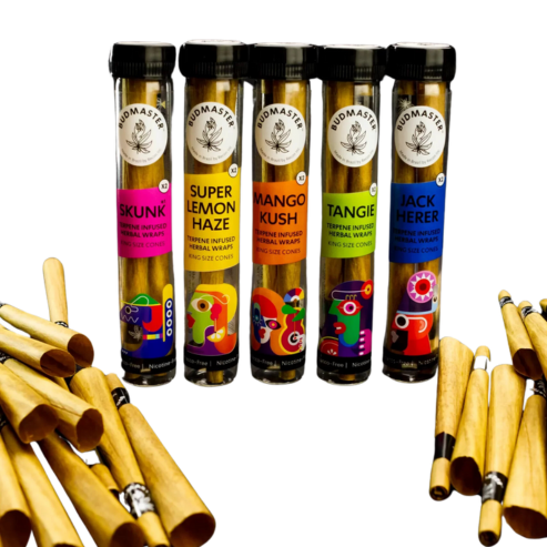 BUDMASTER Terpene Infused Herbal Cones 12/BOX Different Options