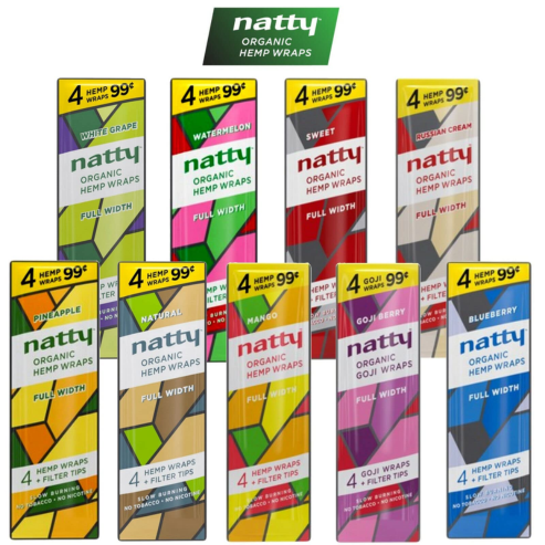 Natty Organic Hemp Wrap 4/99C 15/BOX Different Options
