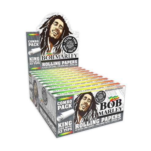 Bob Marley Ultra-Thin Extra Long Rolling Papers With 33 Tips