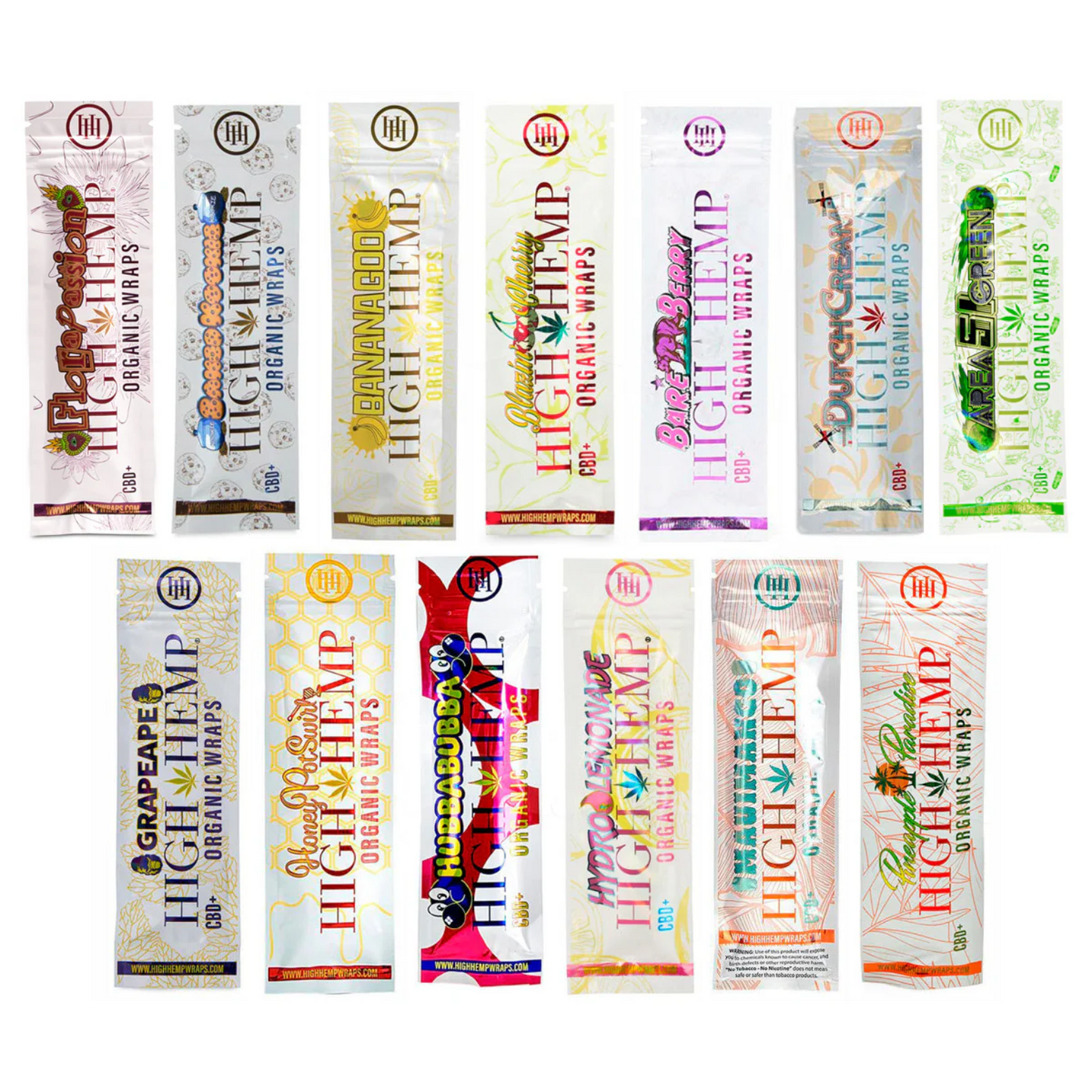 High Hemp Organic Wraps 25/BOX Different Options