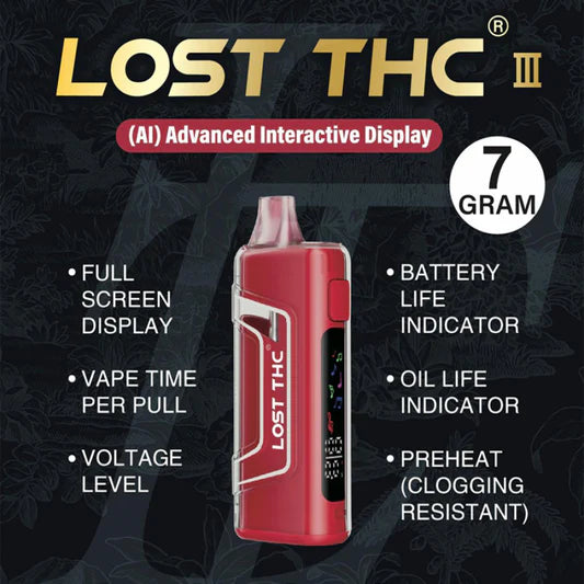 LOST THC Liquid Diamonds THCA Disposable Vape 7g 5/BOX