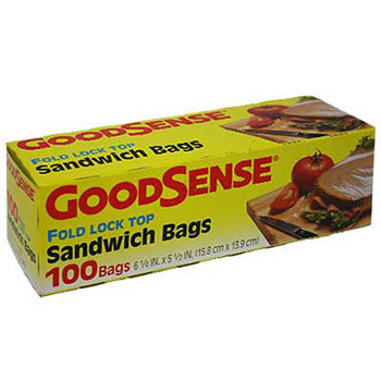 GoodSense Fold Lock Top Sandwich Bags 100