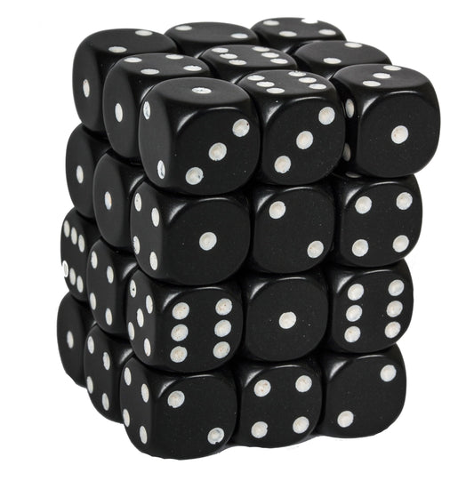 Star Wood Dice Black & White