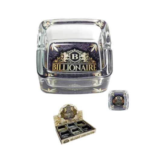 Striko Billionaire Square Glass Ashtray