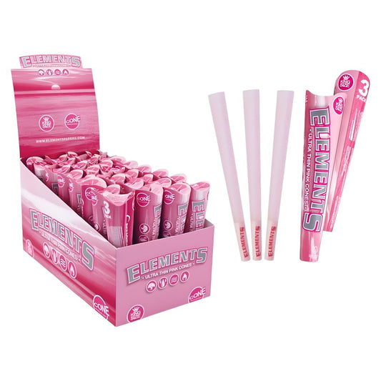 Elements King Size Ultra Thin Pink Cones