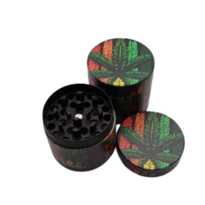 Black Leaf Printed Grinder