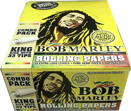 Bob Marley Rolling Papers Organic Hemp With 33 Tips