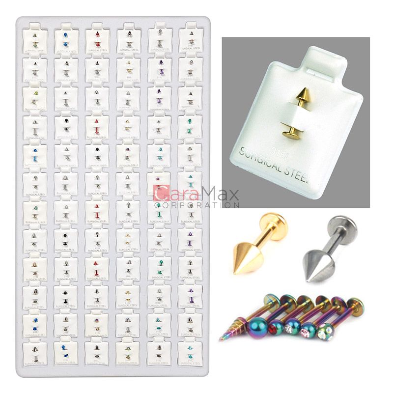 Multiple Design Lip Piercing Refill Tray Display