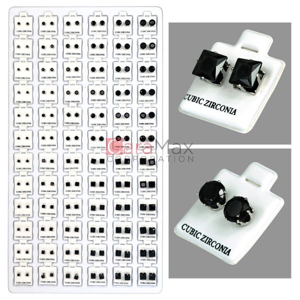 Black Square Earrings Refill Tray Display