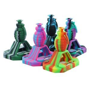 Silicone Nectar Collector Grenade Set With Stand