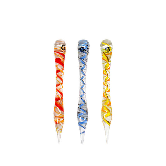 Hillside Twisted Lines Pointed Glass Dab Tool 6"