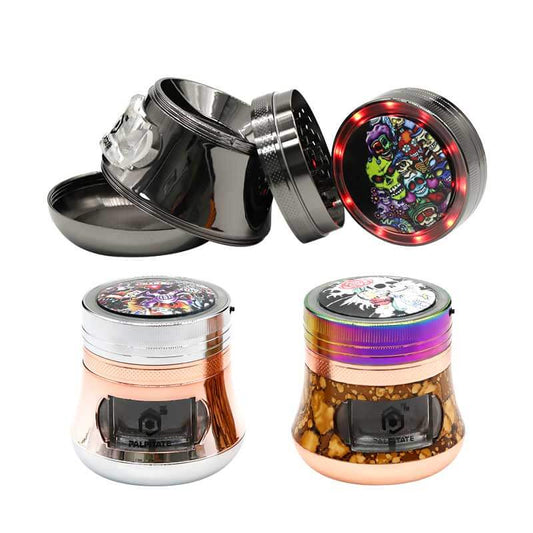 Grinder Spinnable Top Mix Design Led Light & Pop Up Tray